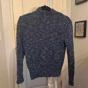 Talbots Women’s Petite Speckled Navy Turtleneck Sweater